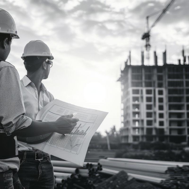 Construction workers at site by Ramee Developers Pune civil construction company