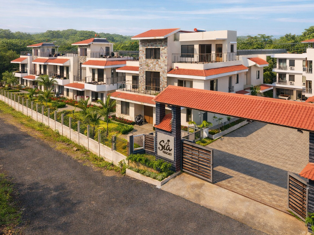 SIA Resort construction project in Alibag by Ramee Developers premium resort development